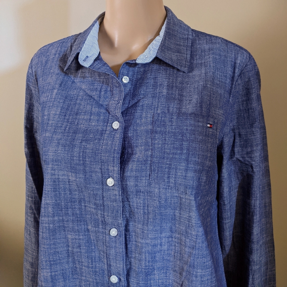 Tommy Hilfiger Blue Button-Down Shirt